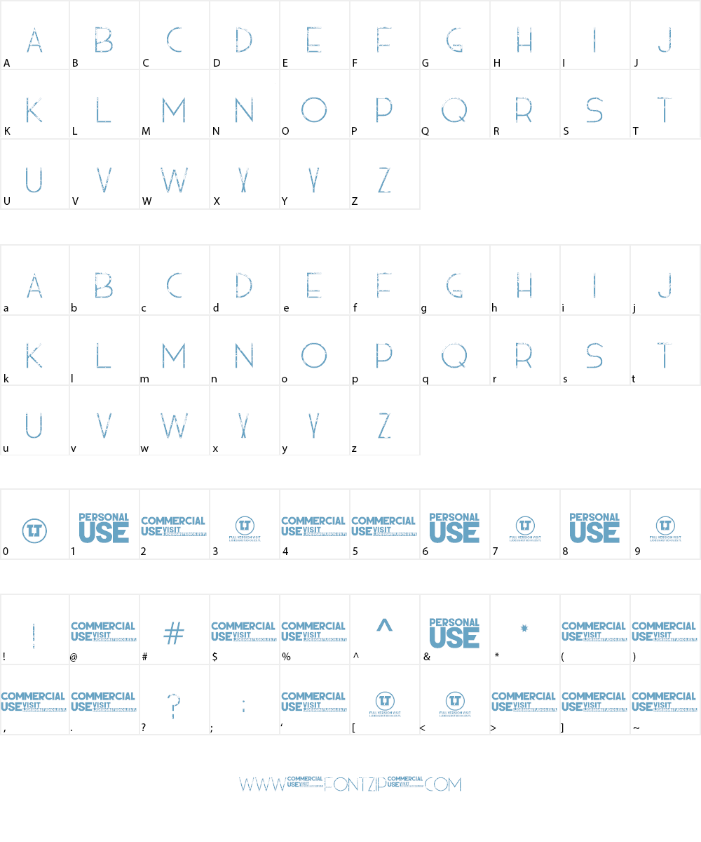HIELO Font Character